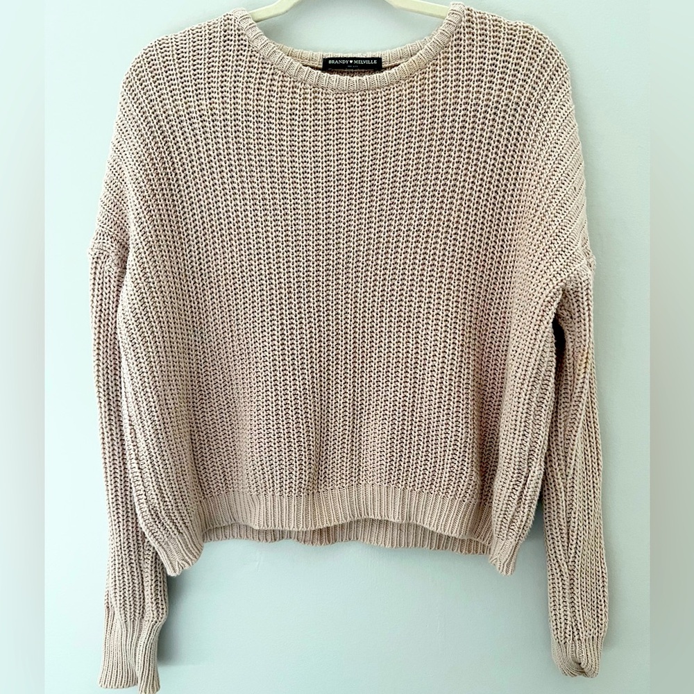 Brandy Melville Light Pink Knit Sweater